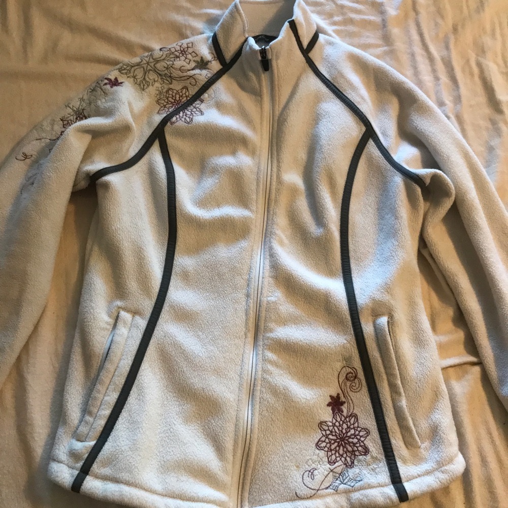 Eddie Bauer fleece zip up embroidered